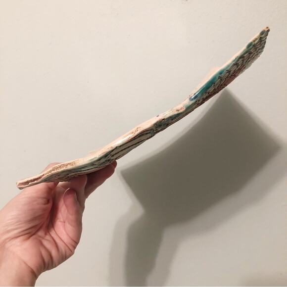 Art Pottery Ceramic Graveyard Dancing Skeleton Decor Plaque DOTD El Dia - Picture 8 of 10